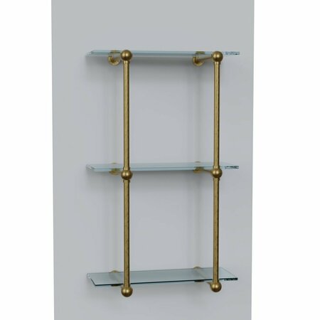 DESIGNS OF DISTINCTION Traditional Bistro Shelf Kit - 3 Shelves - Satin Brass 01TRAD1236SB1
